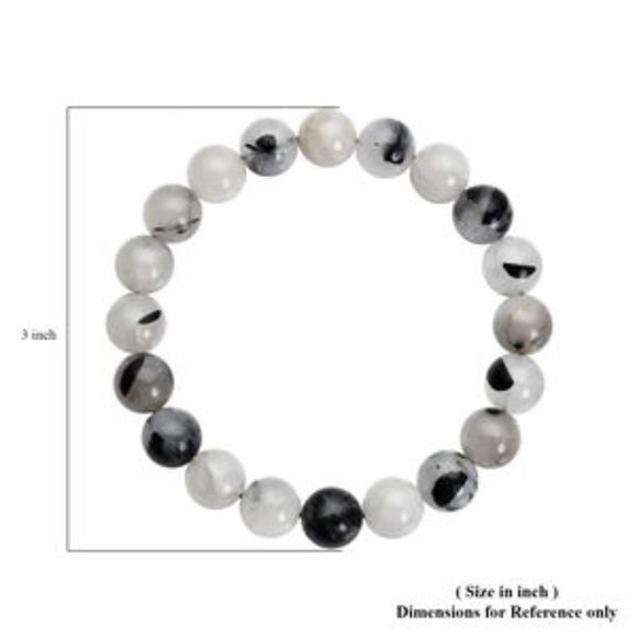 Jasper Quartz 9-11mm Beaded Stretch Bracelet 144.00 ctw 6.5 inches long - Picture 4 of 5